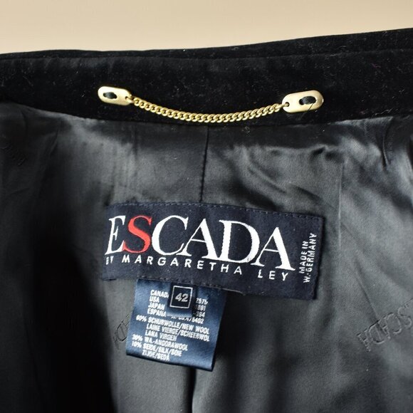 Vintage ESCADA by Margaretha Ley Crop Blazer Jacket - 42 - Picture 11 of 13